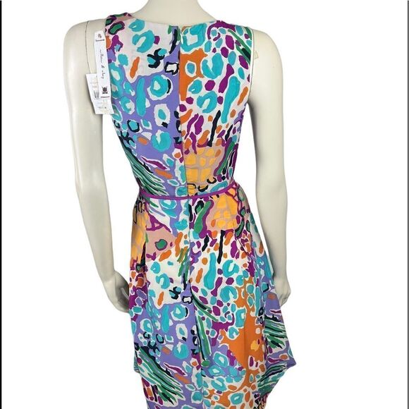 Willow & Clay Colorful Sleeveless V-Neck A-Line with Hi-Low Hemline Size M (6) - Picture 5 of 7